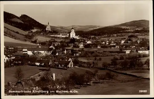 Ak Kirchberg am Wechsel in Niederösterreich, Blick auf den Ort mit Umgebung