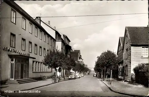 Ak Hilden Nordrhein Westfalen, Bismarckstraße, Stadtsparkasse