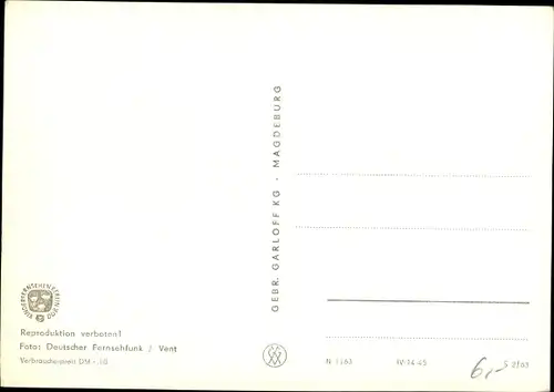 Ak Unser Sandmännchen, Sandmann, DDR Kinderfernsehen, Traktor, S 2/63