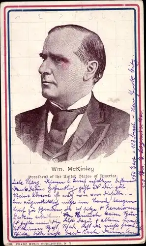 Ak William McKinley, 25. Präsident der Vereinigten Staaten, Portrait