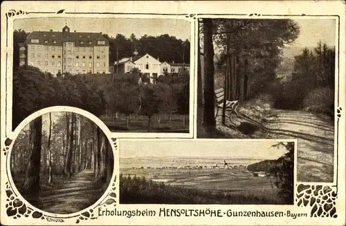 Ak Gunzenhausen im Fränkischen Seenland, Hensoltshöhe, Waldpartie, Panorama