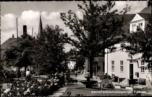 Ak Bischofsgrün im Fichtelgebirge, Postplatz