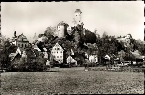 Ak Neuhaus an der Pegnitz Mittelfranken, Teilansicht mit Burg