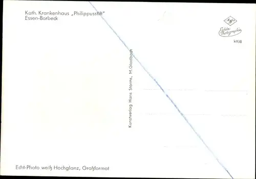 Ak Borbeck Essen Ruhrgebiet, Kath. Krankenhaus Philippusstift