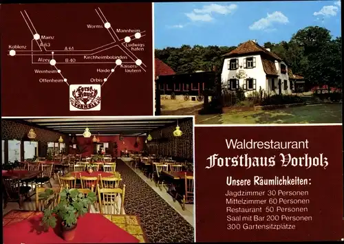 Ak Offenheim in Rheinland Pfalz, Waldrestaurant Forsthaus Vorholz