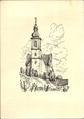 Ak Nackenheim am Rhein, Pfarrkirche St. Gereon