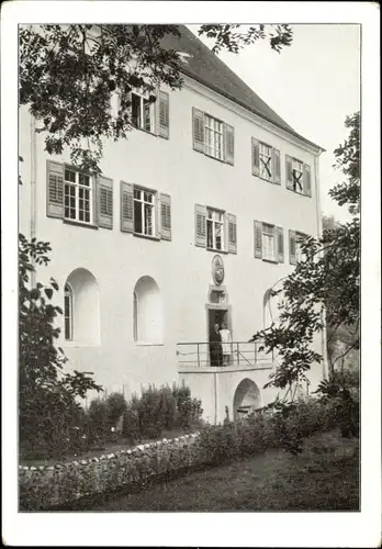 Ak Gaienhofen am Bodensee, Teilansicht vom Schloss, D. L. E. H. für Mädchen