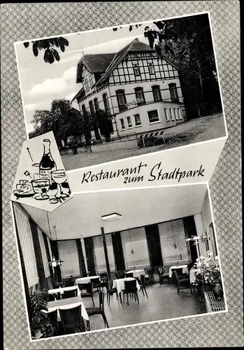 Ak Bockenem am Harz, Restaurant zum Stadtpark