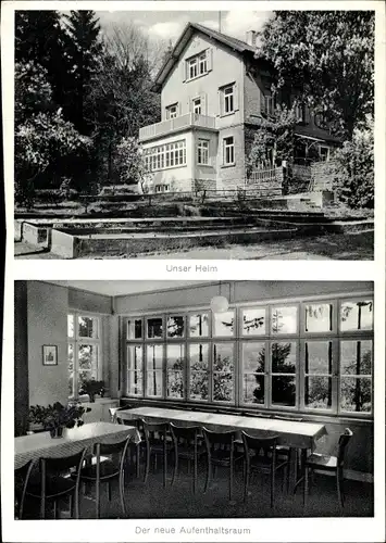 Ak Darsberg Neckarsteinach in Hessen, Waldeck, Aufenthaltsraum