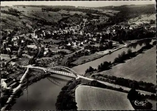 Ak Jaulgonne Aisne, Vue panoramique aerienne