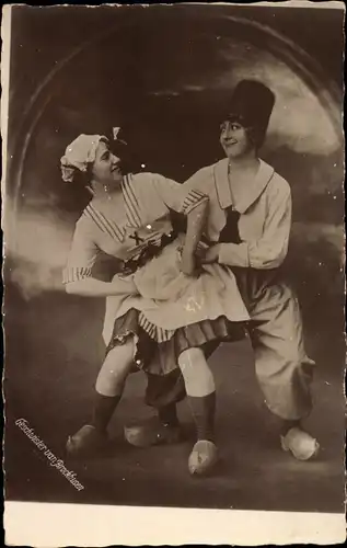 Foto Ak Geschwister von Brockhusen, Tänzer ?, Schauspieler ?