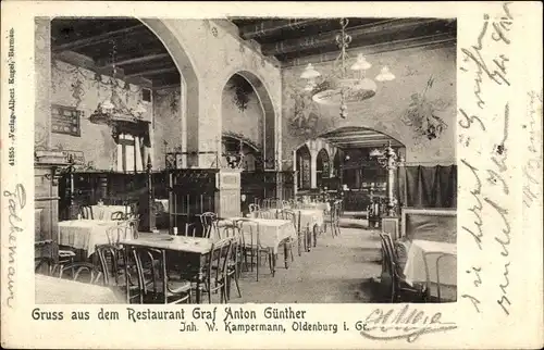 Ak Oldenburg im Großherzogtum Oldenburg, Restaurant Graf Anton Günther