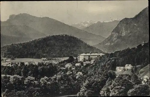 Ak Bad Ischl in Oberösterreich, Dachstein von Sofiens Doppelblick