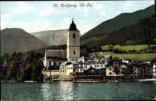Ak St. Wolfgang im Salzkammergut Oberösterreich, Kirche, Häuser