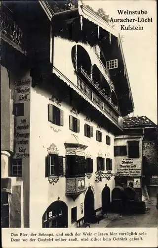 Ak Kufstein in Tirol, Weinstube Auracher Löchl