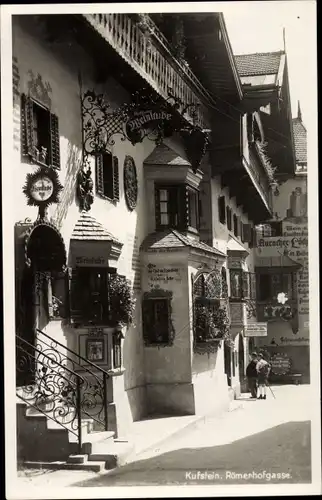 Ak Kufstein in Tirol, Römerhofgasse, Weinstube Auracher Löchl