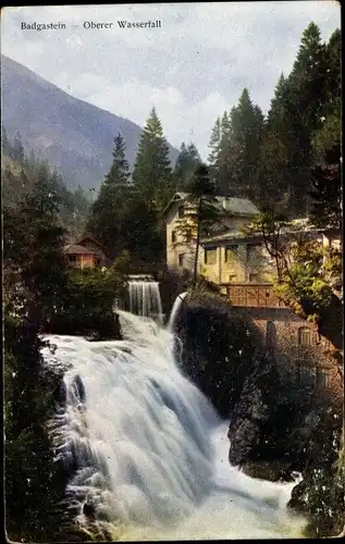 Ak Bad Gastein Badgastein Salzburg, Oberer Wasserfall