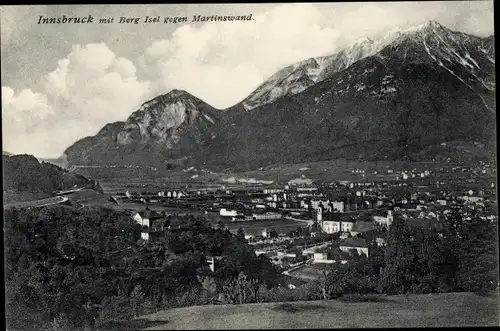Ak Innsbruck in Tirol, Berg Isel gegen Martinswand