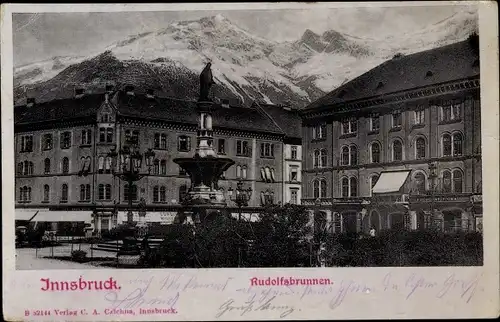 Ak Innsbruck in Tirol, Rudolfsbrunnen