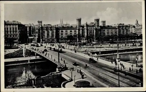 Ak Wien I. Innere Stadt, Augartenbrücke