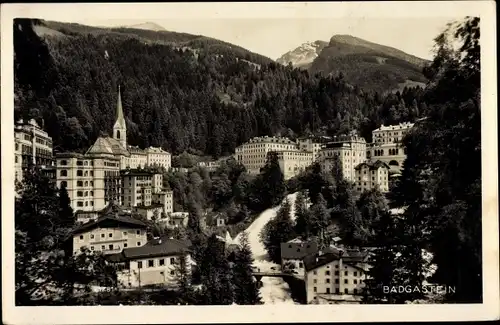 Ak Bad Gastein Badgastein Salzburg, Teilansicht des Ortes