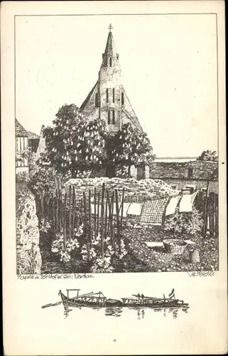 Künstler Ak Seidl U., Förthof Stein an der Donau Krems an der Donau Niederösterreich, Kapelle