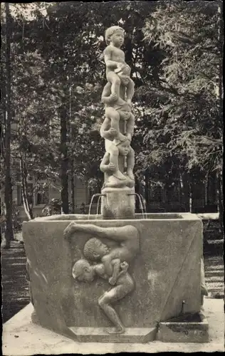 Ak Davos Kanton Graubünden, Bubenbrunnen