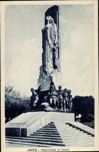 Ak Lecco Lago di Lecco Lombardia, Monumento ai Caduti