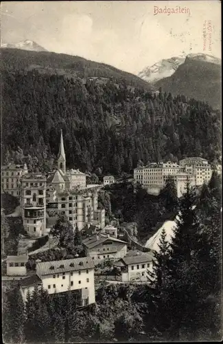 Ak Bad Gastein Badgastein Salzburg, Teilansicht des Ortes