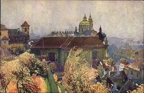 Künstler Ak Setelik, J., Praha Prag Tschechien, Malá Strana, Kleinseite, Kostel sv. Kajetana