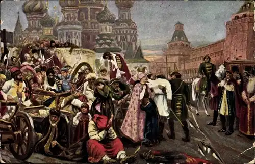 Künstler Ak Sourikow, W. I., Moskau Russland, Le matin de l'execution des Strelitz