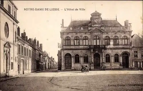 Ak Notre Dame de Liesse Aisne, L'Hotel de Ville