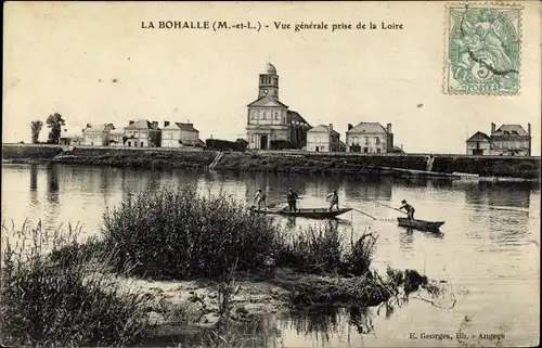 Ak La Bohalle Maine-et-Loire, Vue generale prise de la Loire