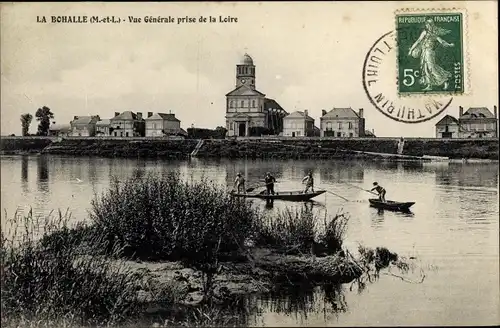 Ak La Bohalle Maine-et-Loire, Vue generale prise de la Loire