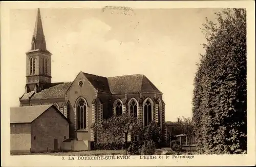 Ak La Boissière sur Evre Maine et Loire, L'Eglise, Le Patronage