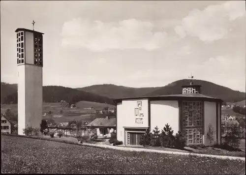 Ak Baiersbronn im Schwarzwald, Kath. Kirche, Maria Königin s. Apostel