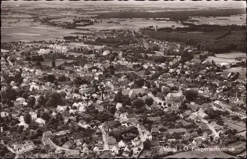 Ak Varel in Oldenburg Jadebusen, Fliegeraufnahme