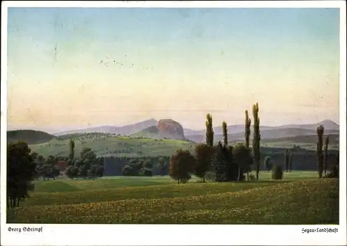 Künstler Ak Schrimpf, Georg, Hegau Landschaft