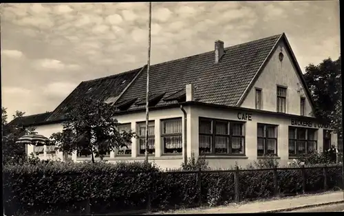 Ak Sahlenburg Cuxhaven in Niedersachsen, Kaffee und Konditorei, Außenansicht