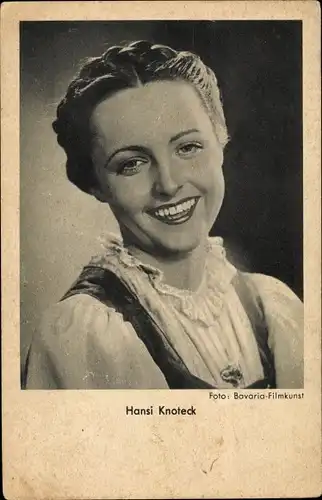 Ak Schauspielerin Hansi Knoteck, Portrait