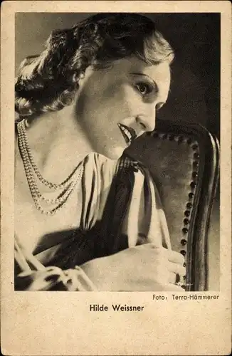 Ak Schauspielerin Hilde Weissner, Portrait