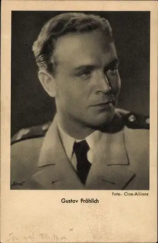 Ak Schauspieler Gustav Fröhlich, Portrait in Uniform