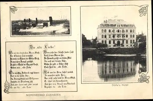 Ak Nordseebad Cuxhaven, Alte Liebe Gedicht, Dölle´s Hotel