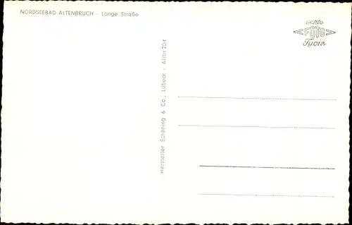 Ak Altenbruch Cuxhaven in Niedersachsen, Lange Straße