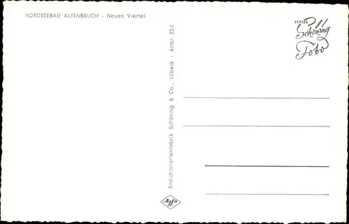 Ak Altenbruch Cuxhaven in Niedersachsen, Neues Viertel