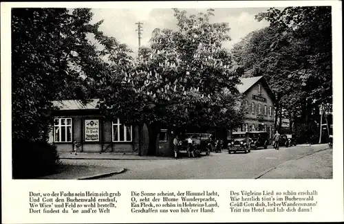 Ak Vossloch Bokholt Hanredder in Schleswig Holstein, Hotel Grüner Wald