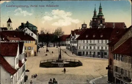 Ak Ludwigsburg in Baden Württemberg, Holzmarkt