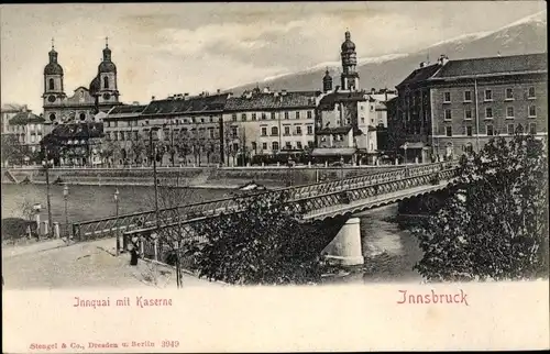 Ak Innsbruck in Tirol, Innquai, Kaserne