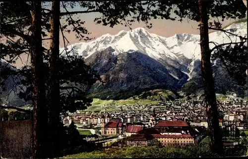 Ak Innsbruck in Tirol, Stadt gegen Norden