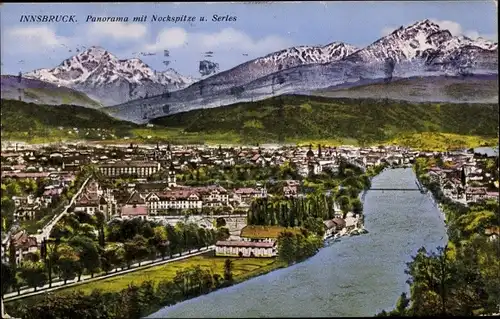 Ak Innsbruck in Tirol, Panorama, Nockspitze, Serles